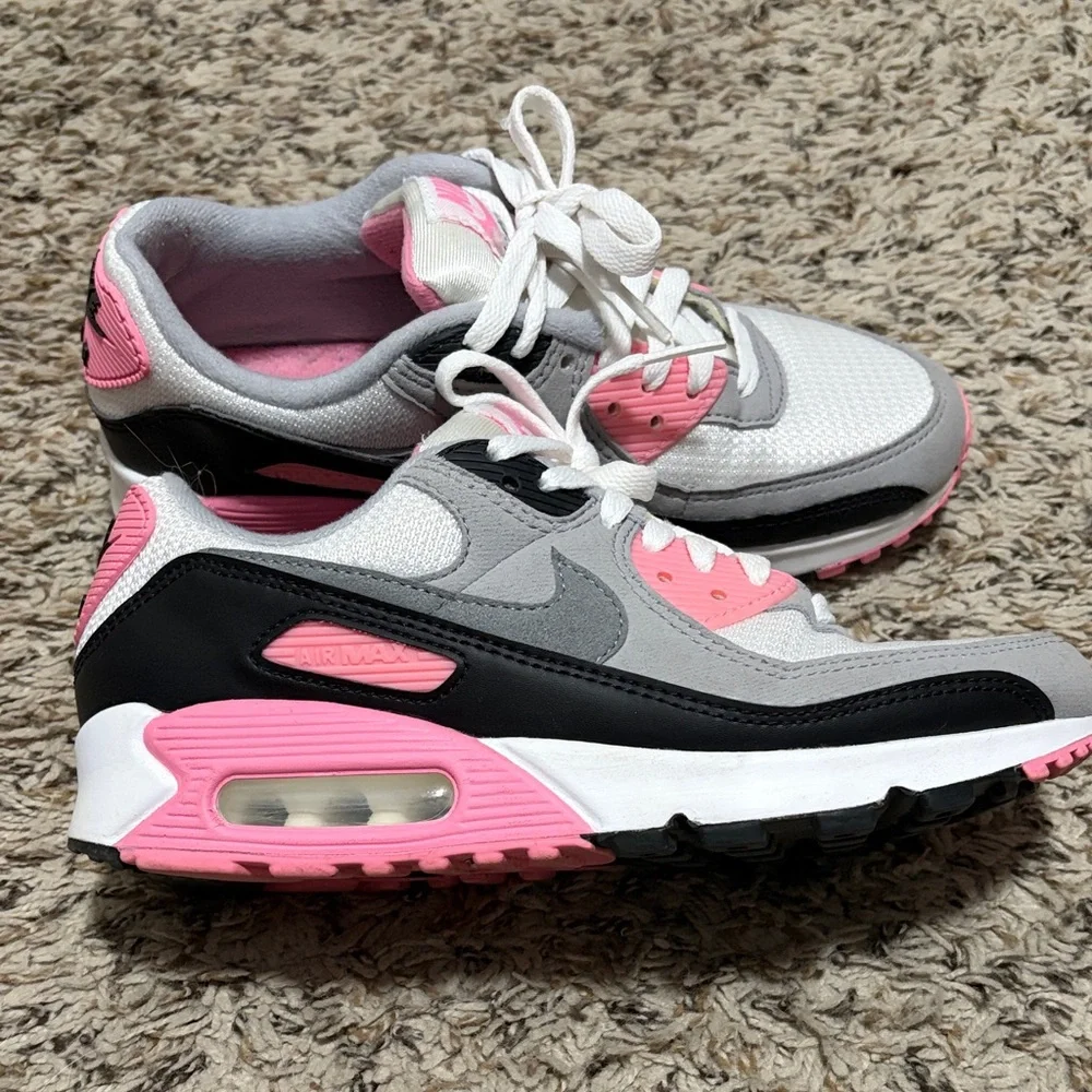 Nike Women's Air Max in Pink, White, and Gray - Picture 2 of 4
